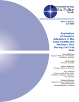Evaluation of provider adequacy in the Iowa Health and Wellness Plan during the first year