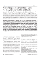 Medical Sequencing of Candidate Genes for Nonsyndromic Cleft Lip and Palate