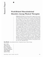 Work-related musculoskeletal disorders among physical therapists