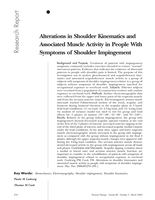 Alterations in Shoulder Kinematics and Associated Muscle Activity in People With Symptoms of Shoulder Impingement