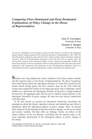 Comparing Floor-Dominated and Party-Dominated Explanations of Policy Change in the House of Representatives