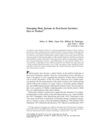 Emerging Party Systems in Post-Soviet Societies: Fact or Fiction?