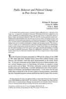 Public Behavior and Political Change in Post-Soviet States