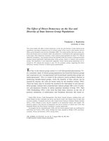 The Effect of Direct Democracy on the Size and Diversity of State Interest Group Populations