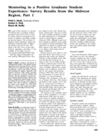 Mentoring in a Positive Graduate Student Experience: Survey Results from the Midwest Region Part 1