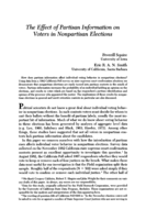 The Effect of Partisan Information On Voters in Nonpartisan Elections