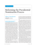 Reforming the Presidential Nomination Process