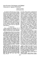 Socio-Economic Development and Political Democracy in Japanese Prefectures