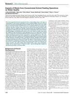 Impacts of Waste from Concentrated Animal Feeding Operations on Water Quality.