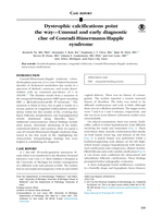 Dystrophic calcifications point the way-Unusual and early diagnostic clue of Conradi-Hünermann-Happle syndrome
