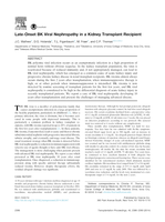 Late-Onset BK Viral Nephropathy in a Kidney Transplant Recipient