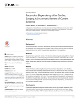 Pacemaker Dependency after Cardiac Surgery: A Systematic Review of Current Evidence
