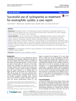 Successful use of cyclosporine as treatment for eosinophilic cystitis: a case report