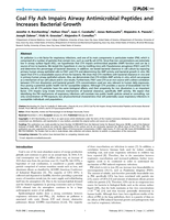 Coal Fly Ash Impairs Airway Antimicrobial Peptides and Increases Bacterial Growth