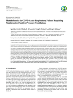 Metabolomics in COPD Acute Respiratory Failure Requiring Noninvasive Positive Pressure Ventilation