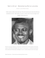 “Sold to Africa”: Remembering Patrice Lumumba