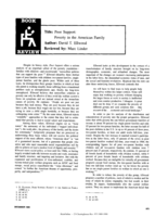 David Ellwood, Poor Support: Poverty in the American Family