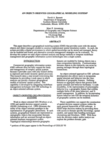 An object-oriented geographical modeling system