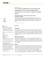 The impact of septicemia occurring during hospitalization for renal transplantation procedures on outcomes in adults in United States