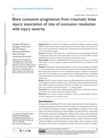 Bone contusion progression from traumatic knee injury: association of rate of contusion resolution with injury severity