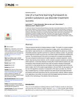 Use of a machine learning framework to predict substance use disorder treatment success