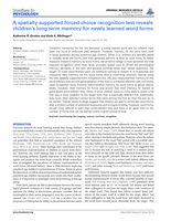 A spatially supported forced-choice recognition test reveals children's long-term memory for newly learned word forms