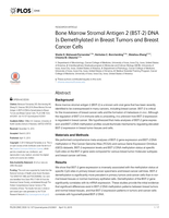 Bone Marrow Stromal Antigen 2 (BST-2) DNA Is Demethylated in Breast Tumors and Breast Cancer Cells