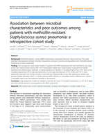 Association between microbial characteristics and poor outcomes among patients with methicillin-resistant Staphylococcus aureus pneumonia: a retrospective cohort study.
