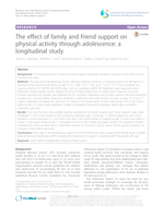 The effect of family and friend support on physical activity through adolescence: a longitudinal study