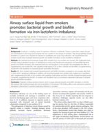 Airway surface liquid from smokers promotes bacterial growth and biofilm formation via iron-lactoferrin imbalance