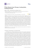 Cystic Fibrosis Gene Therapy: Looking Back, Looking Forward