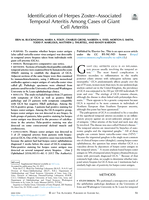 Identification of Herpes Zoster-Associated Temporal Arteritis Among Cases of Giant Cell Arteritis