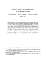 Inferring Policy Diffusion Networks in the American States