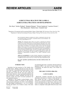 Agricultural health in The Gambia I: Agricultural practices and developments