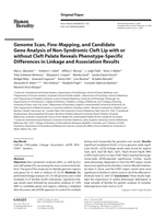 Genome scan, fine-mapping, and candidate gene analysis of non-syndromic cleft lip with or without cleft palate reveals phenotype-specific differences in linkage and association results