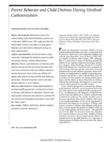 Parent behavior and child distress during urethral catheterization