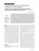Complete sequencing shows a role for MSX1 in non-syndromic cleft lip and palate