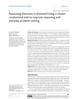 Reasoning Exercises in Assisted Living: a cluster randomized trial to improve reasoning and everyday problem solving