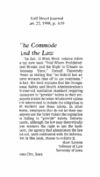The Commode and the Law