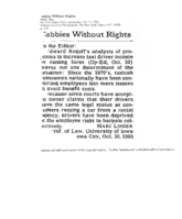 Cabbies Without Rights