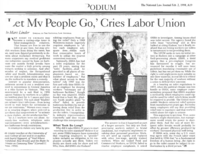 Let My People Go,' Cries Labor Union