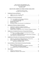 Recent Iowa Mortgage Foreclosure Legislation