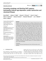 Increasing autophagy and blocking Nrf2 suppress laminopathy-induced age-dependent cardiac dysfunction and shortened lifespan