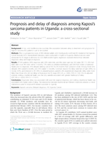 Prognosis and delay of diagnosis among Kaposi’s sarcoma patients in Uganda: a cross-sectional study