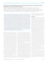 Exposures to the Kuwait Oil Fires and Their Association with Asthma and Bronchitis Among Gulf War Veterans.