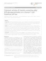 Cytotoxic activity of triazole-containing alkyl β-D-glucopyranosides on a human T-cell leukemia cell line