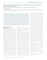 Community Health and Socioeconomic Issues Surrounding Concentrated Animal Feeding Operations.