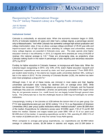 Reorganizing for Transformational Change: The 21st Century Research Library at a Flagship Public University