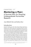 Mentoring a Peer: A Feminist Ethic for Directing Undergraduate Humanities Research