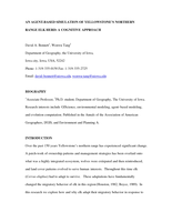 An Agent-Based Simulation of Yellowstone’s Northern Range Elk Herd: A Cognitive Approach